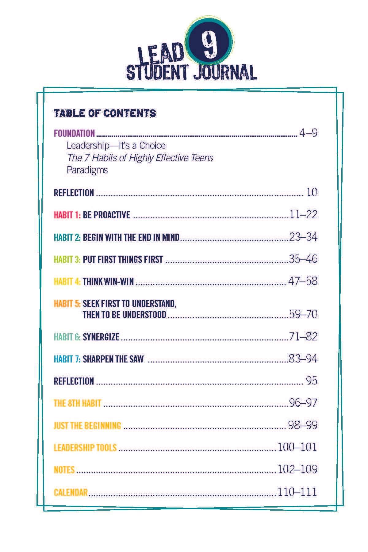 LEAD Journal Level 9: Student Edition