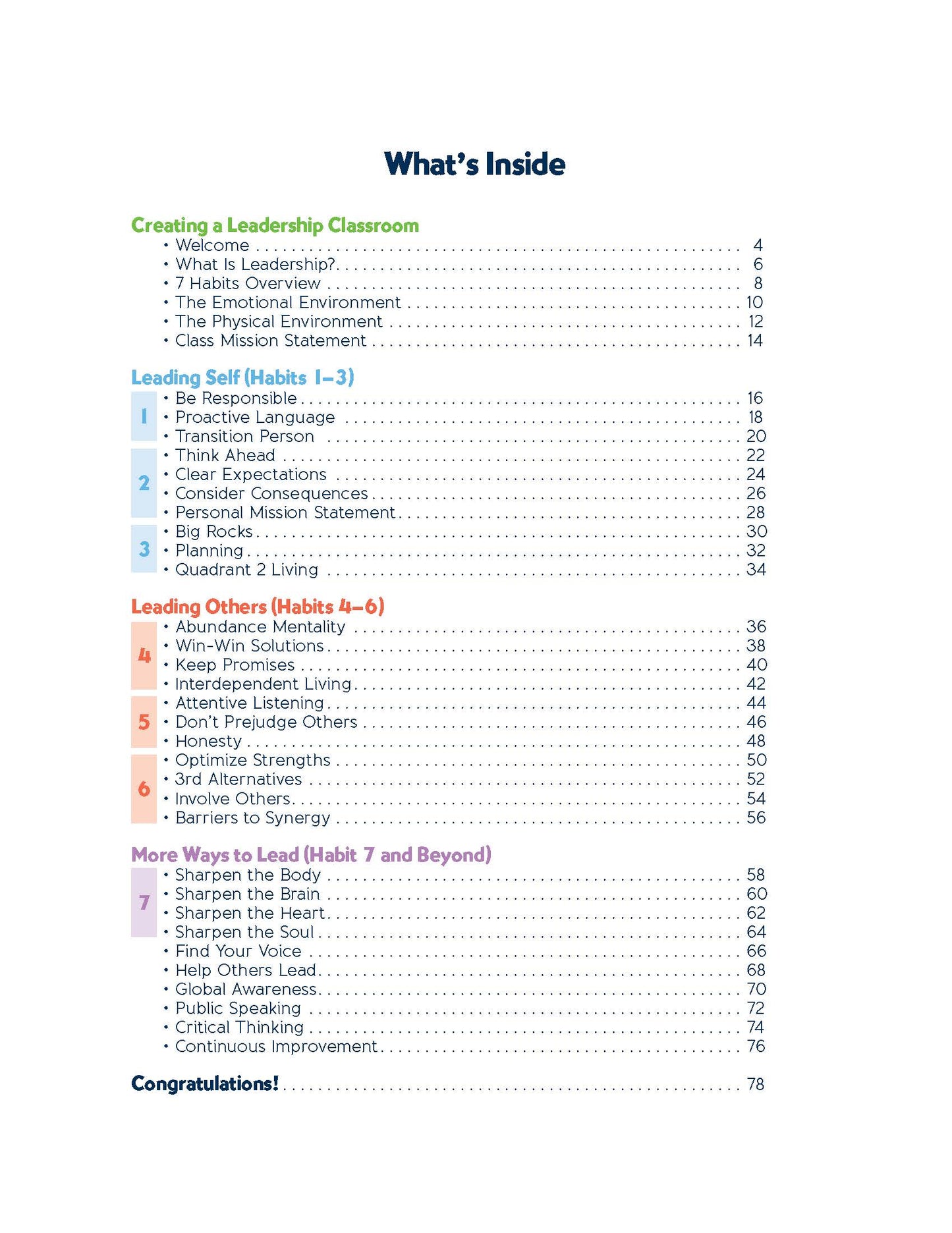 Leadership Guide Level 1: Student Edition