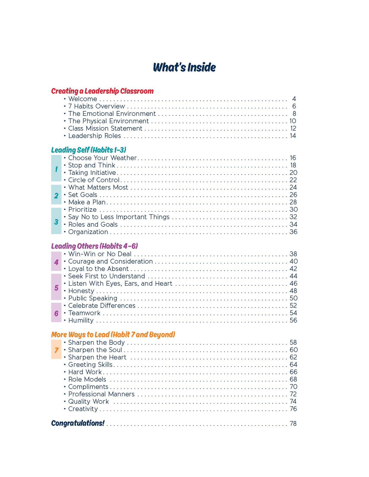 Leadership Guide Level 4: Student Edition