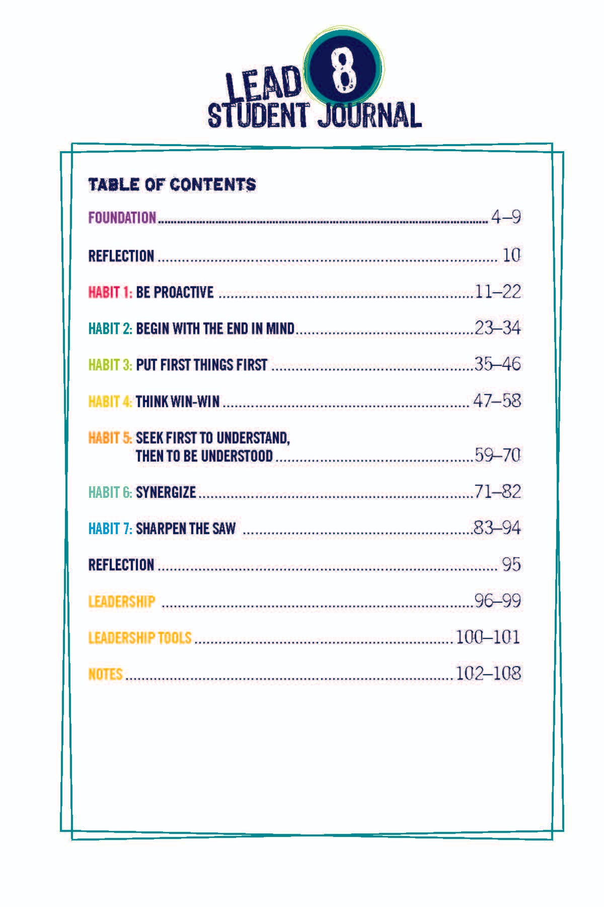 LEAD Journal Level 8: Student Edition