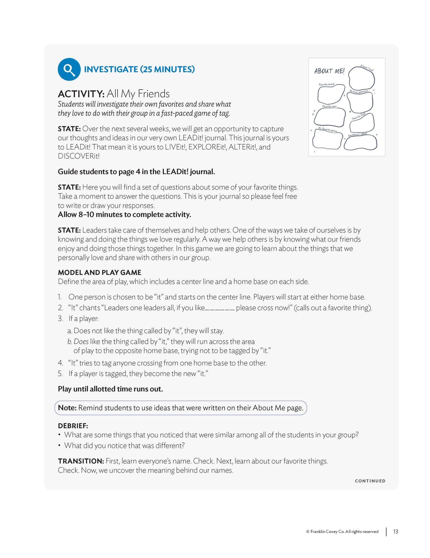 7 Habits Imagination Series Levels 3-4: Educator Guide