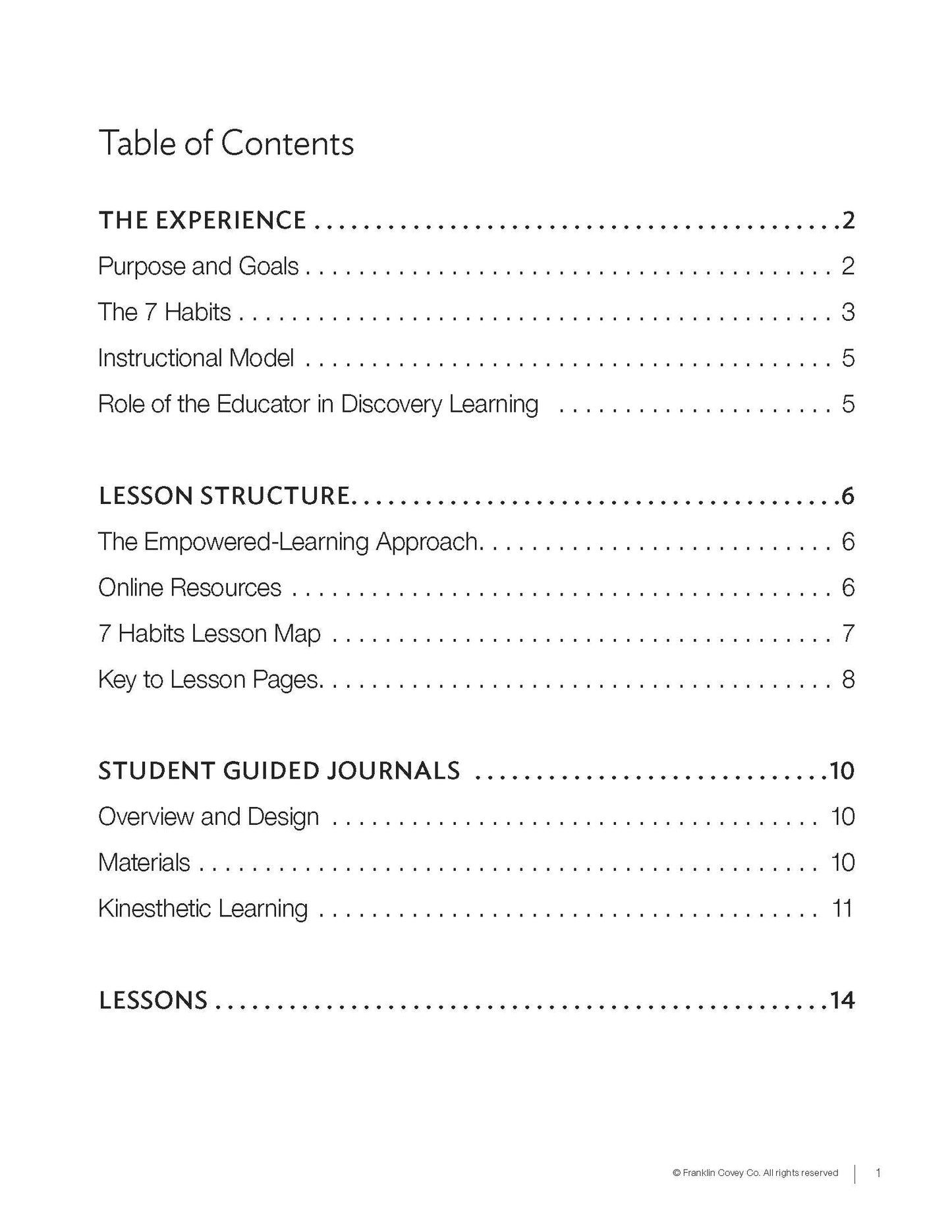 7 Habits Imagination Series Level K: Educator Guide (NEW)