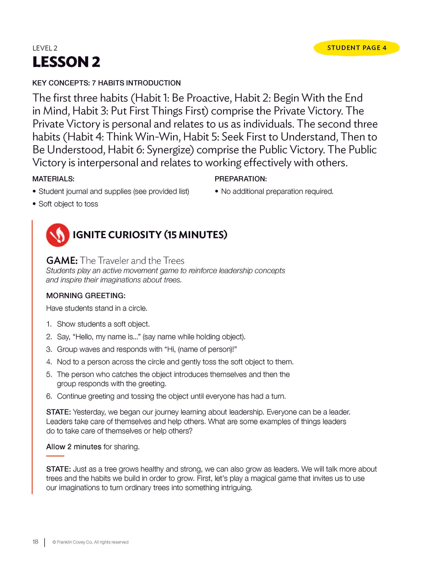 7 Habits Imagination Series Level 2: Educator Guide (NEW)