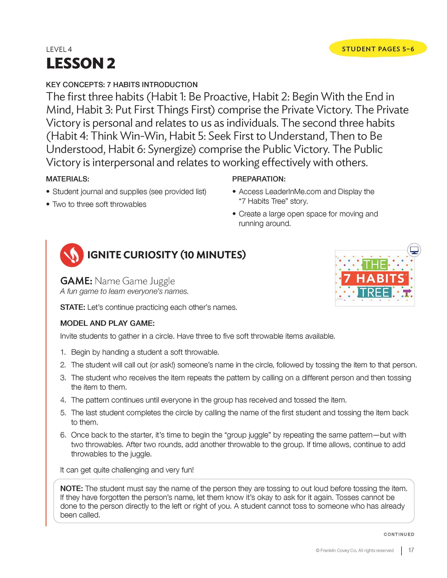 7 Habits Imagination Series Level 4: Educator Guide (NEW)