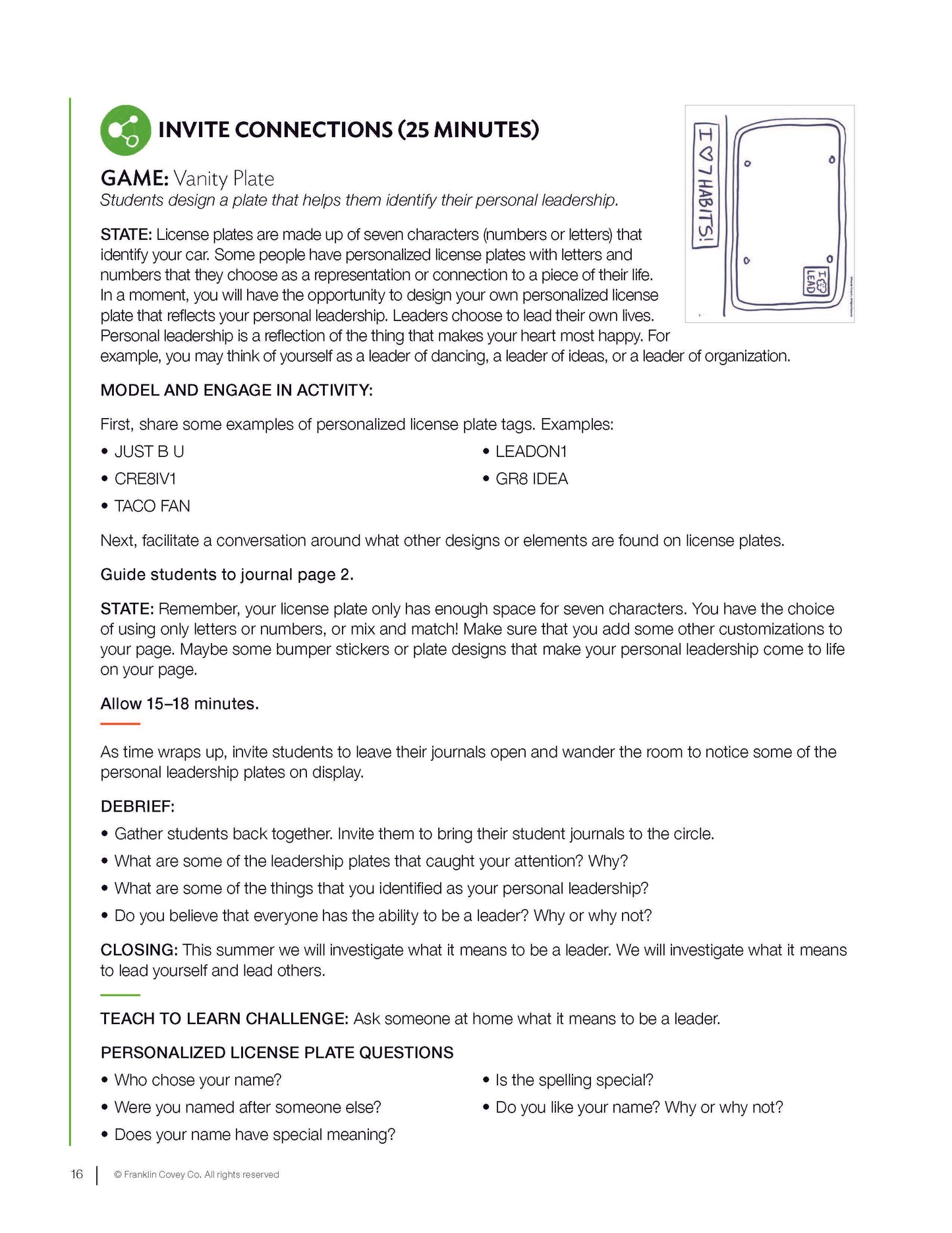7 Habits Imagination Series Level 6: Educator Guide (NEW)