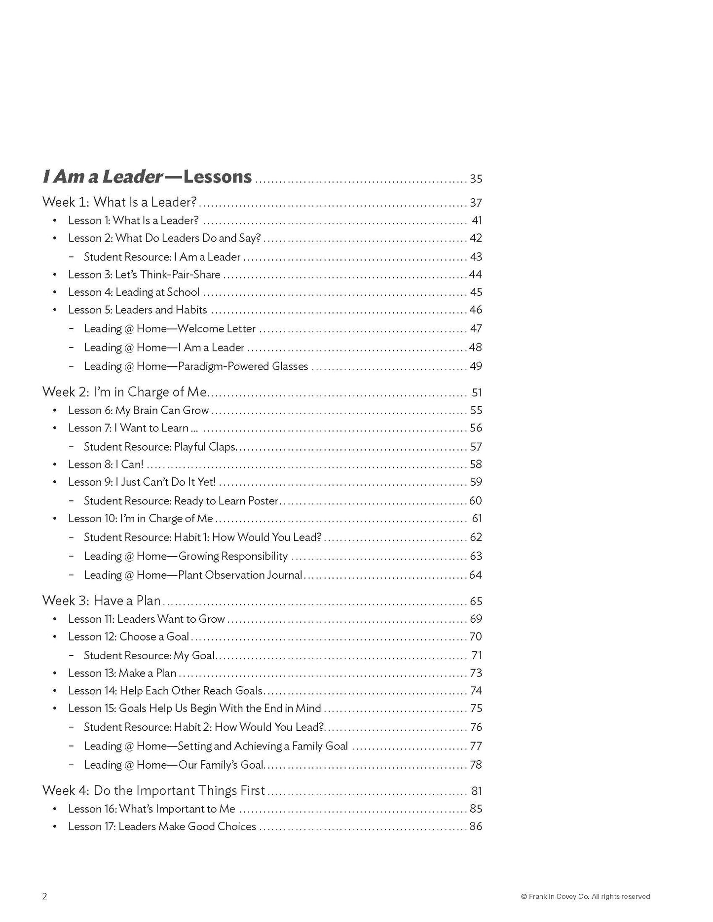 Early Learning I Am a Leader: Teacher Edition
