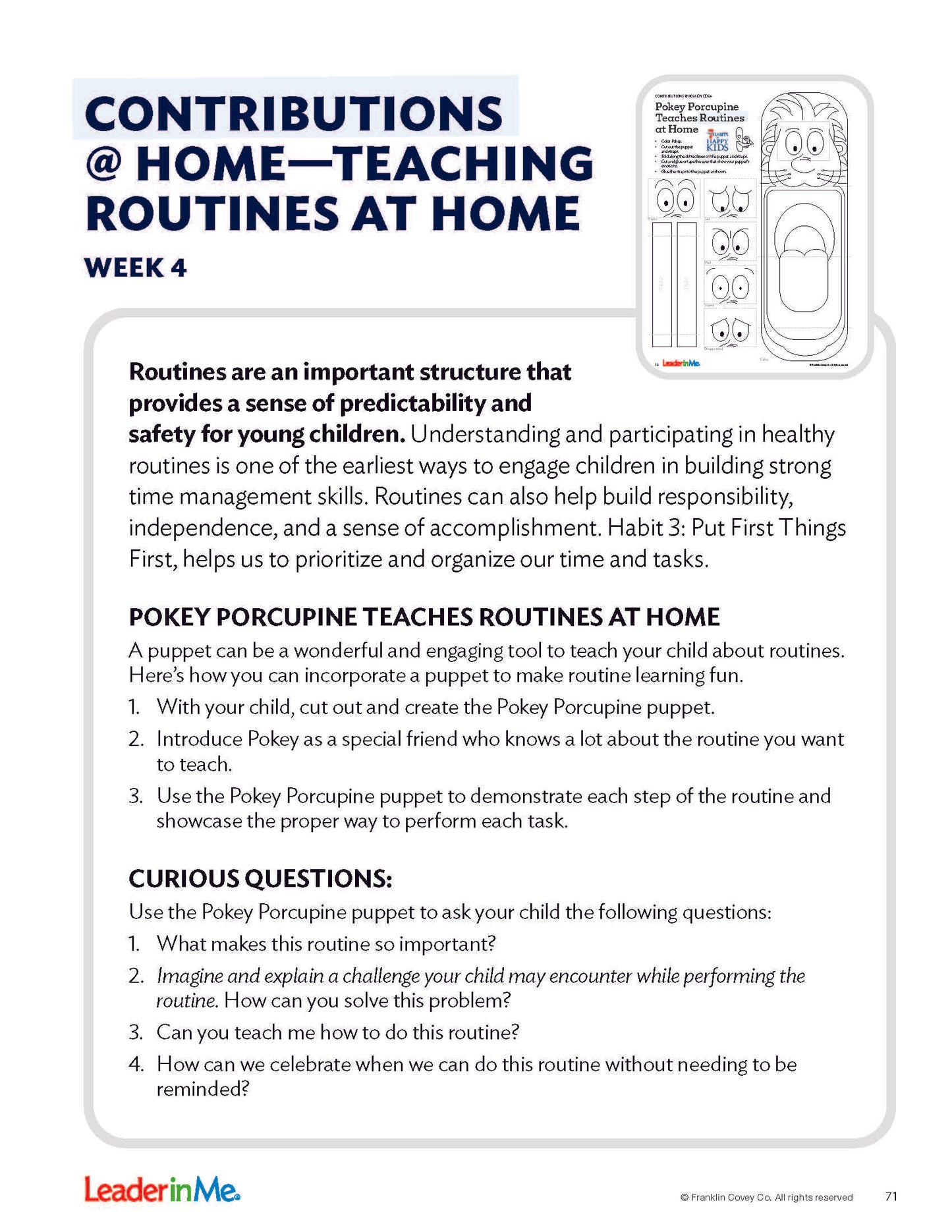 Early Learning Where We Live & Learn: Student/Family Edition