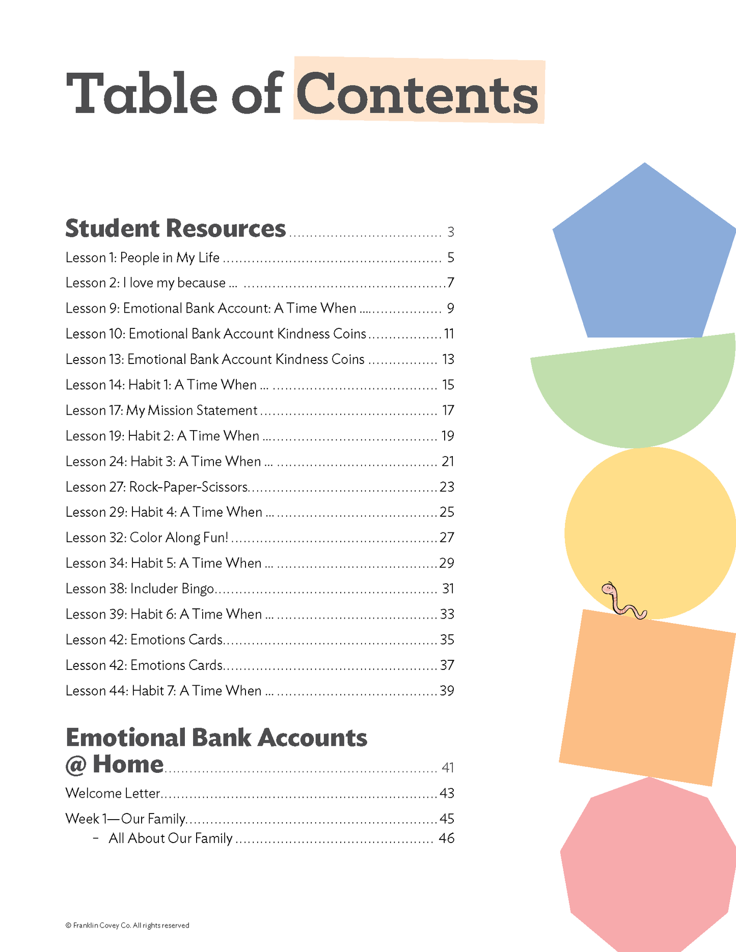Early Learning Family and Friends: Student/Family Edition