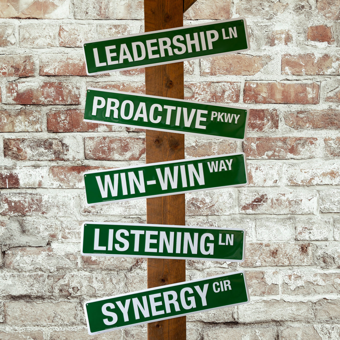 7 Habits: 10 Hallway Street Sign Set