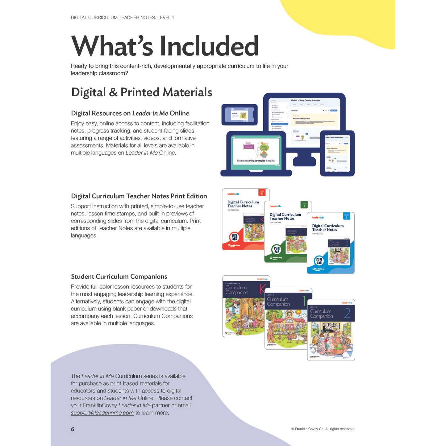 Digital Curriculum Level 1: Teacher Notes Print Edition