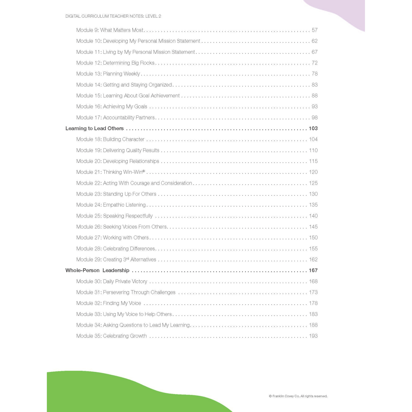 Digital Curriculum Level 2: Teacher Notes Print Edition