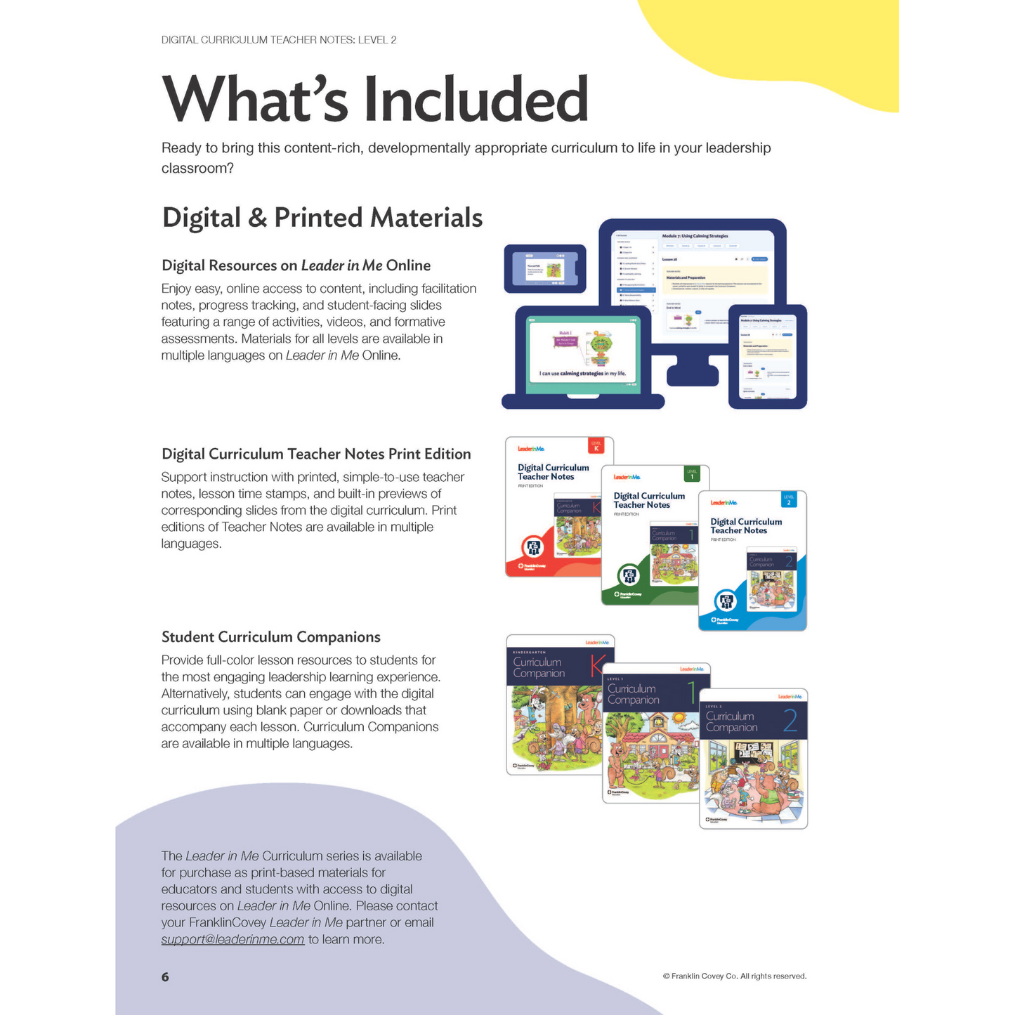 Digital Curriculum Level 2: Teacher Notes Print Edition