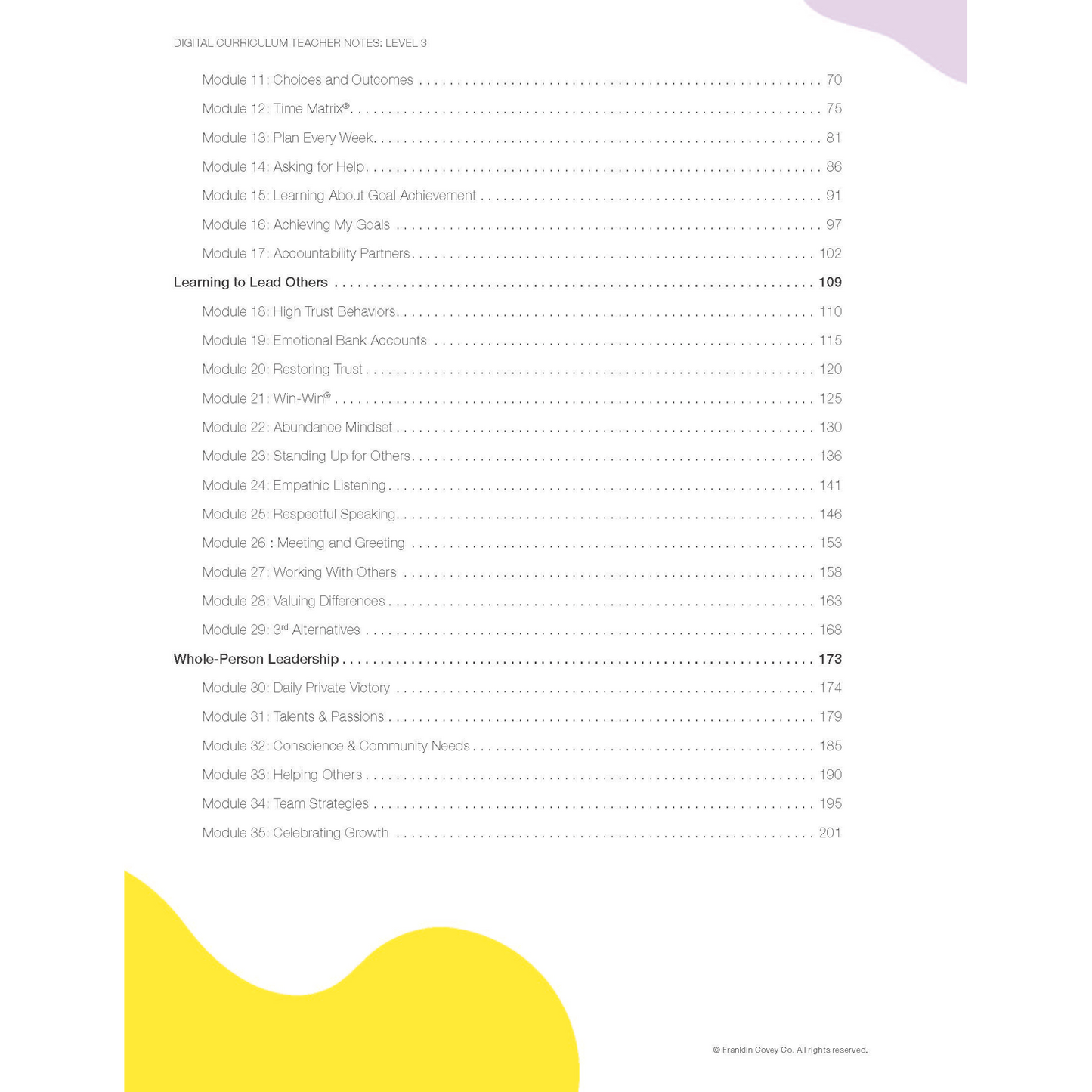 Digital Curriculum Level 3: Teacher Notes Print Edition