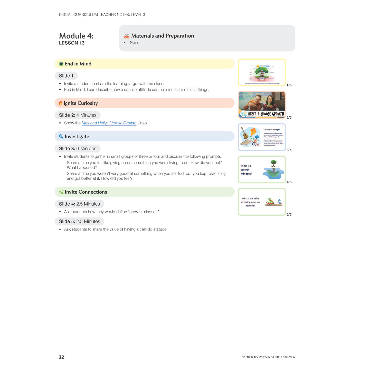 Curriculum Companion Level 3: Teacher Notes