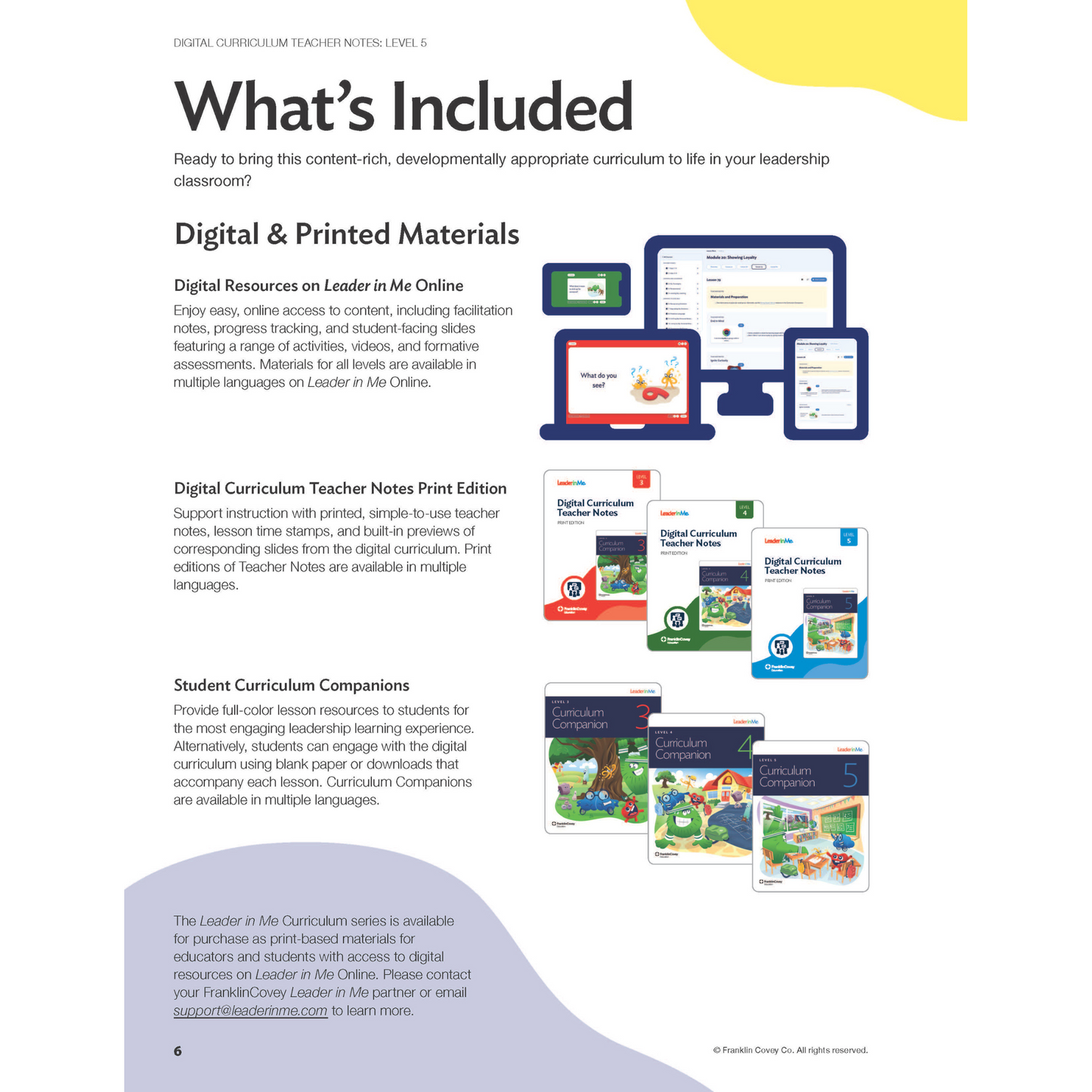 Digital Curriculum Level 5: Teacher Notes Print Edition