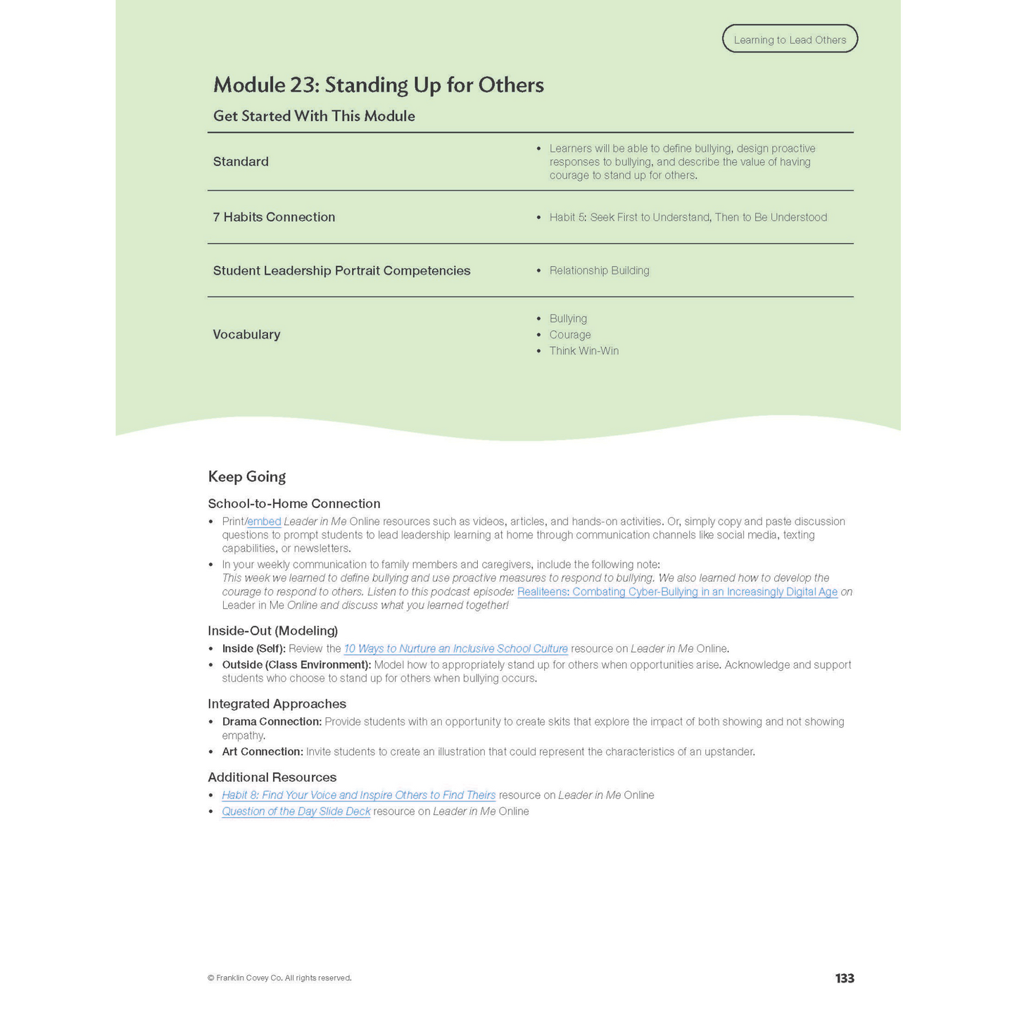 Digital Curriculum Level 5: Teacher Notes Print Edition