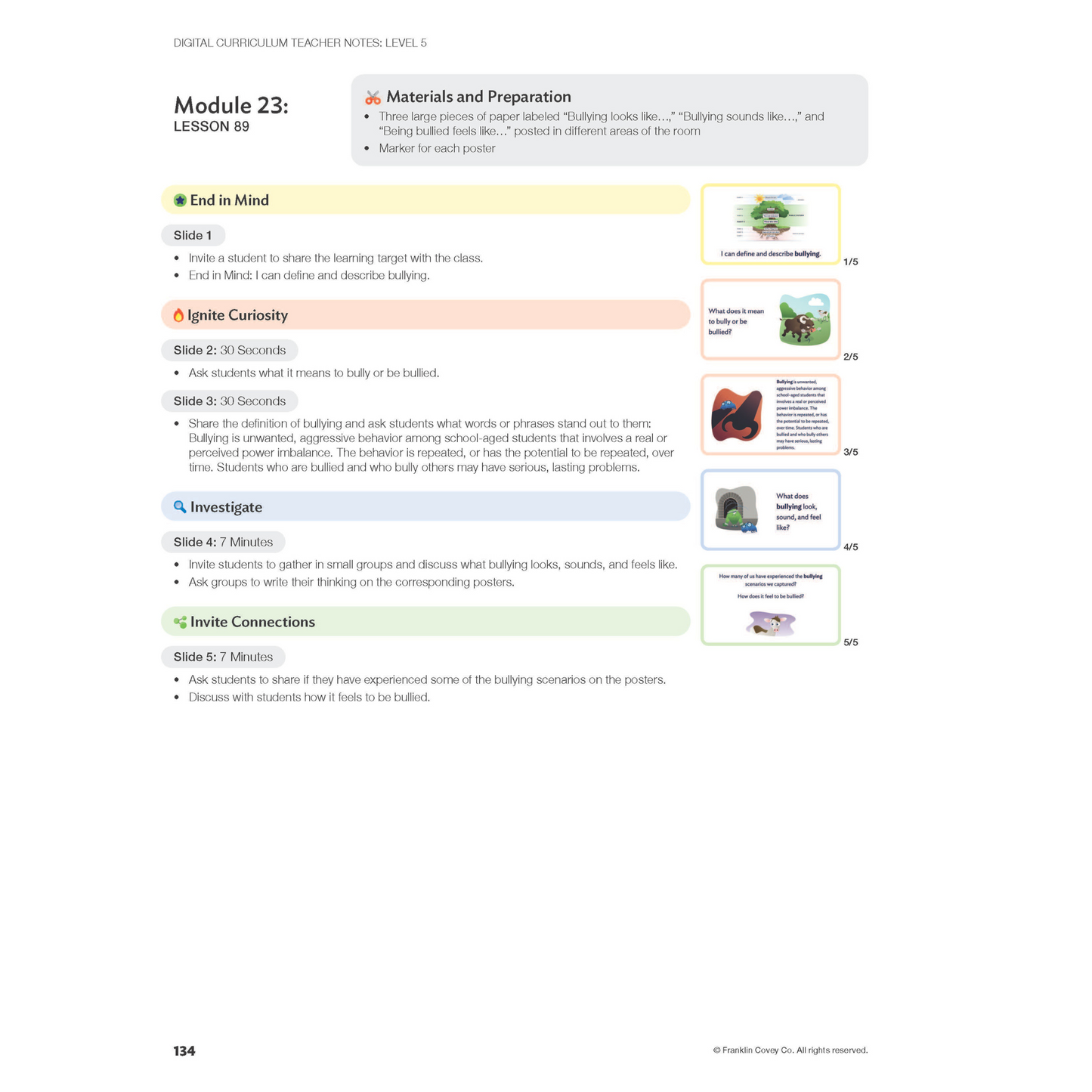 Curriculum Companion Level 5: Teacher Notes