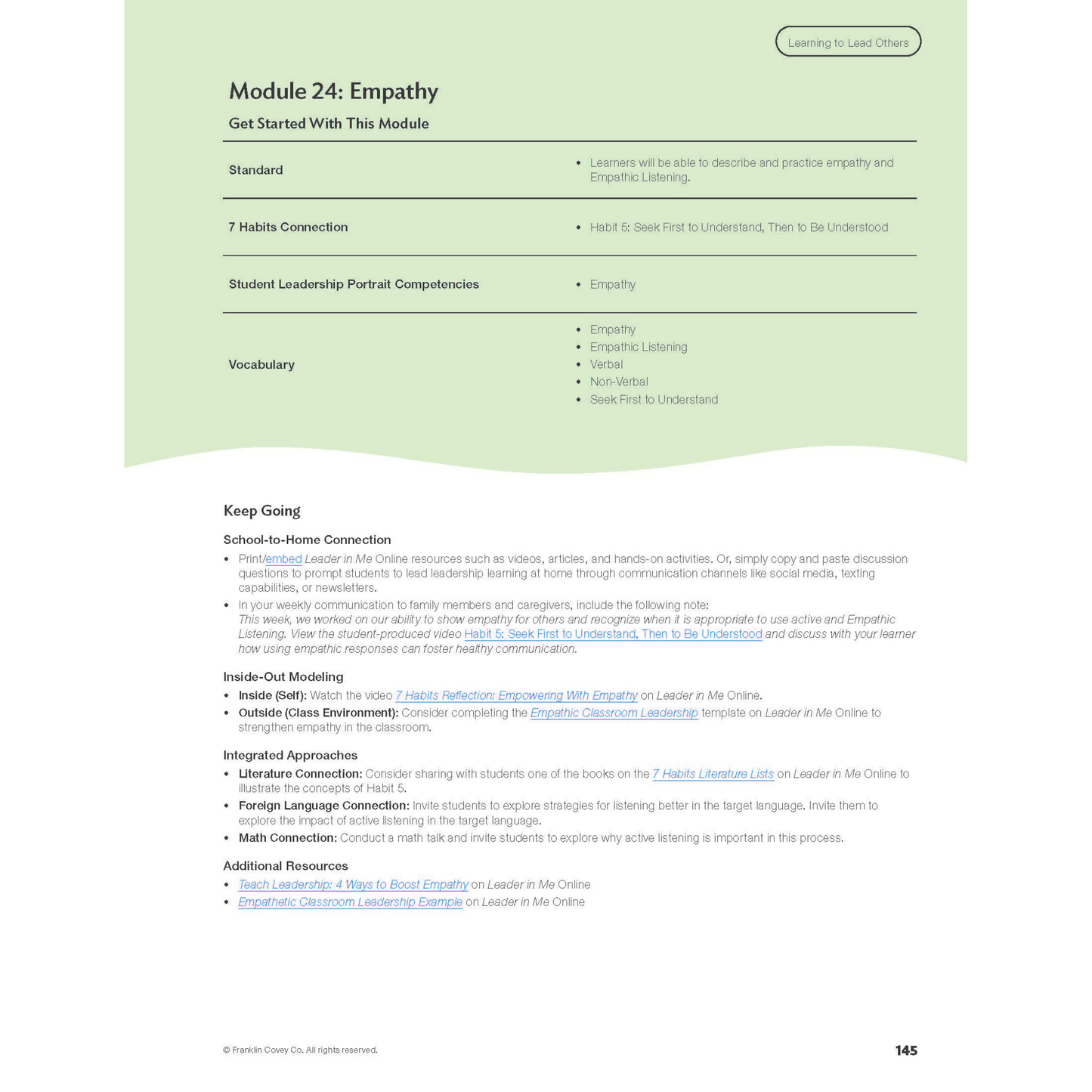 Digital Curriculum Level 6: Teacher Notes Print Edition