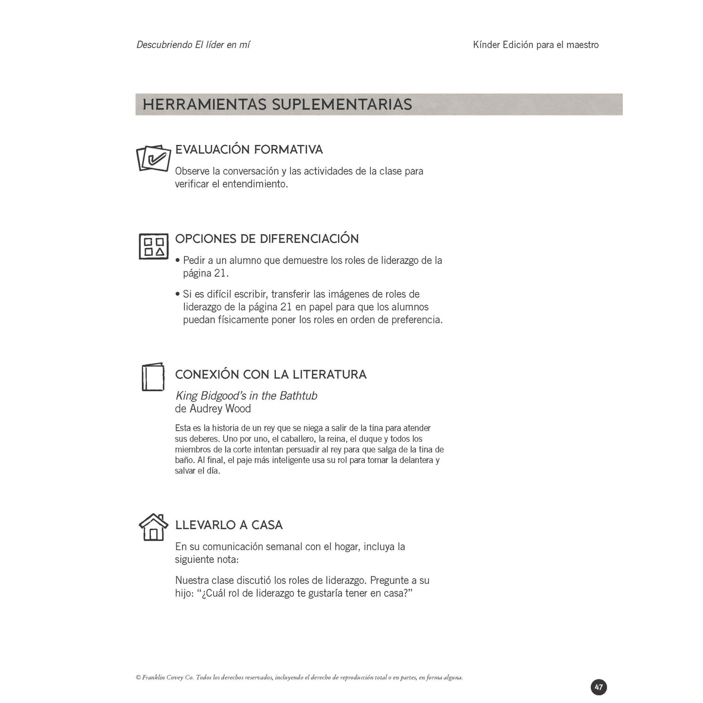 Leadership Guide Level K: Teacher Edition (Spanish)