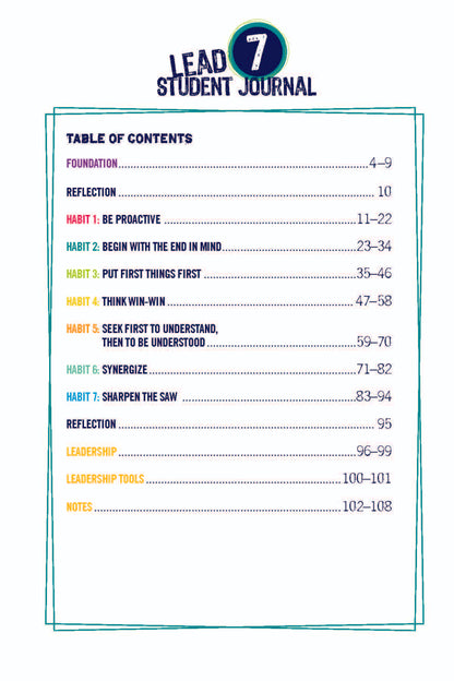 LEAD Journal Level 7: Student Edition