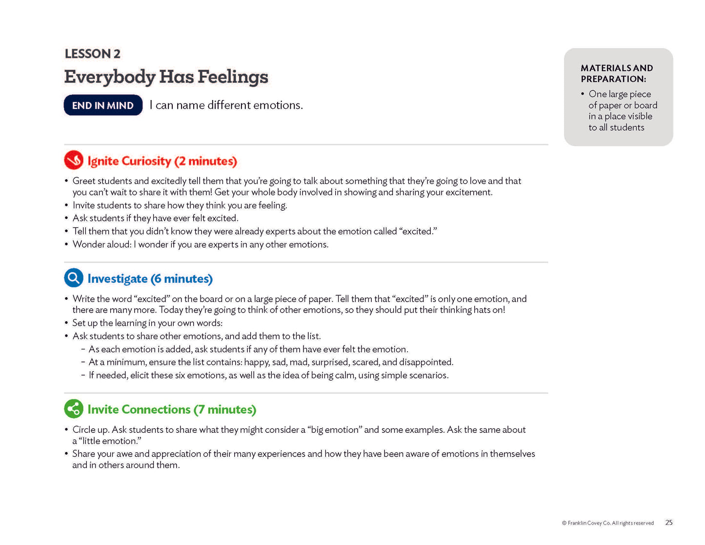 Early Learning Emotions & Self-Regulation: Teacher Guide