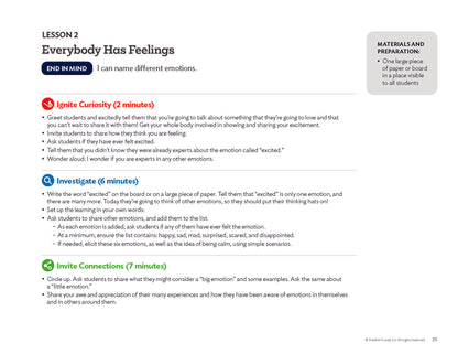 Early Learning Emotions & Self-Regulation: Teacher Guide