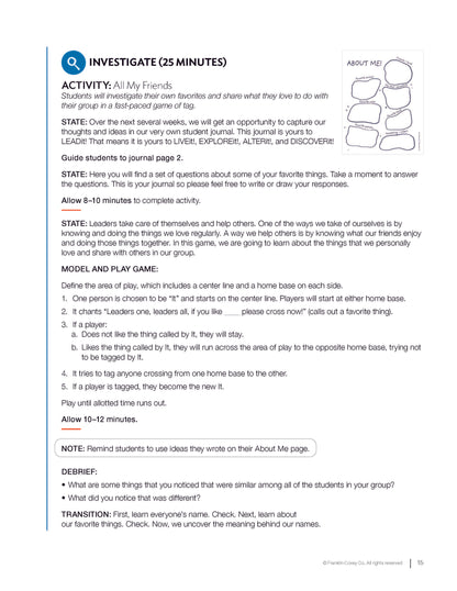 7 Habits Imagination Series Level 3: Educator Guide (NEW)