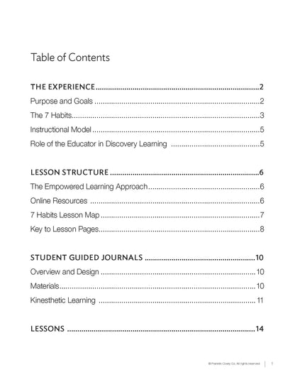 7 Habits Imagination Series Level 3: Educator Guide (NEW)
