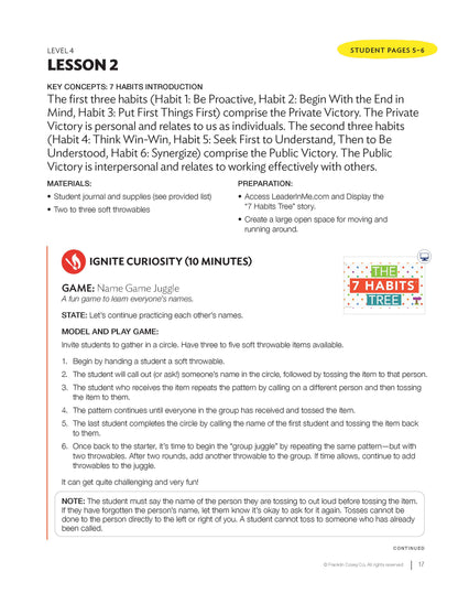 7 Habits Imagination Series Level 4: Educator Guide (NEW)