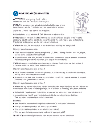7 Habits Imagination Series Level 4: Educator Guide (NEW)