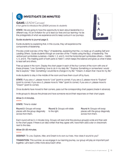 7 Habits Imagination Series Level 7: Educator Guide (NEW)