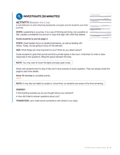 7 Habits Imagination Series Level 8: Educator Guide (NEW)