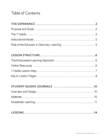 7 Habits Imagination Series Level 8: Educator Guide (NEW)