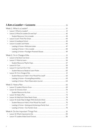 Early Learning I Am a Leader: Teacher Edition