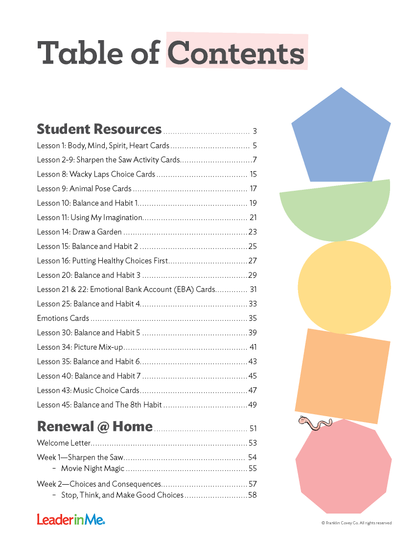 Early Learning Balance Feels Best: Student/Family Edition