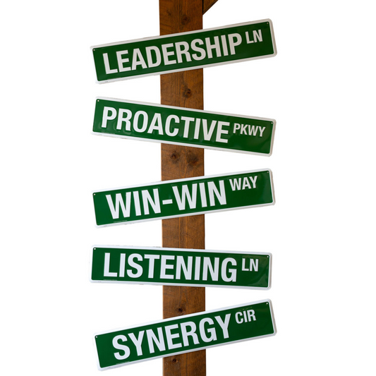 7 Habits: 10 Hallway Street Sign Set
