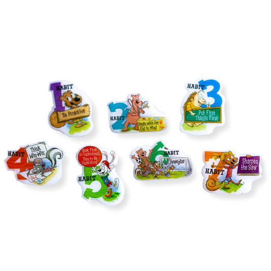 7 Habits of Happy Kids: 7 Lapel Pin Set
