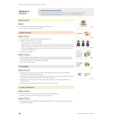 Digital Curriculum Level 4: Teacher Notes Print Edition