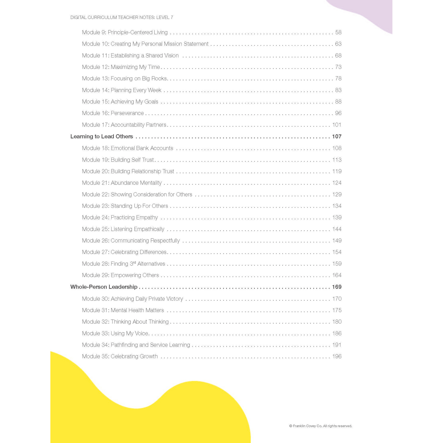Curriculum Companion Level 7: Teacher Notes