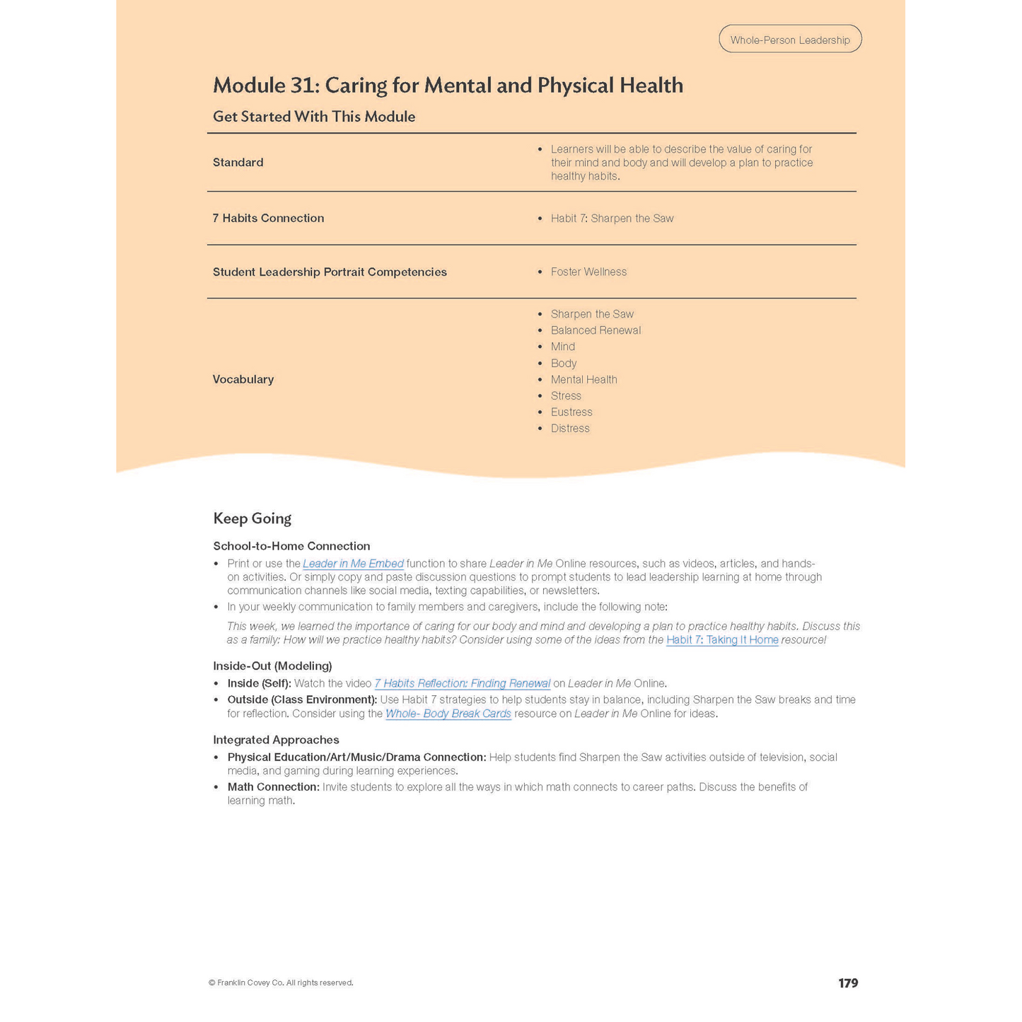 Curriculum Companion Level 8: Teacher Notes