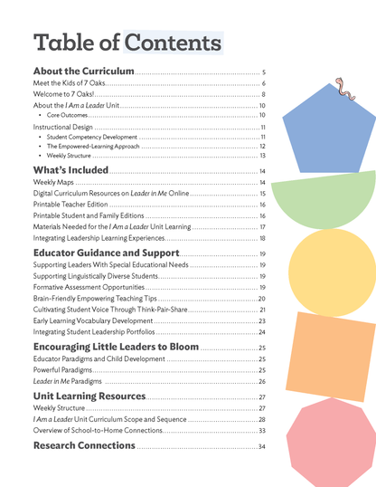 Early Learning I Am a Leader: Teacher Edition