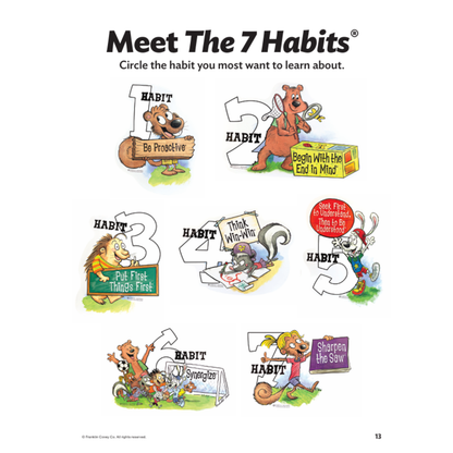 7 Habits Happy Kids: Coloring/Activity Book (Up to Age 7)